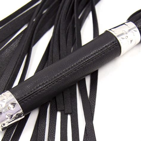 Black PU Leather Fetish Bondage Sex Whip Flogger Bdsm Sex Toys For Couples Spanking Paddle Sexy