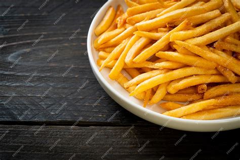 Premium Photo French Fries Or Potato Chips With Sour Cream And Ketchup