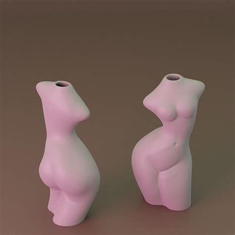 Beautiful Nude Girl Shaped Flower Vase 3D Model For 3D Printing 3D Model 3D Printable CGTrader