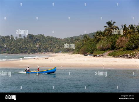 India Kerala Mahe Pondicherry Union Territory Man In Outboard