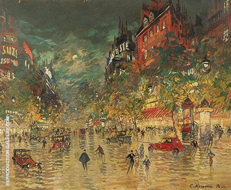 Paris By Night By Konstantin Korovin Oil Painting Reproduction