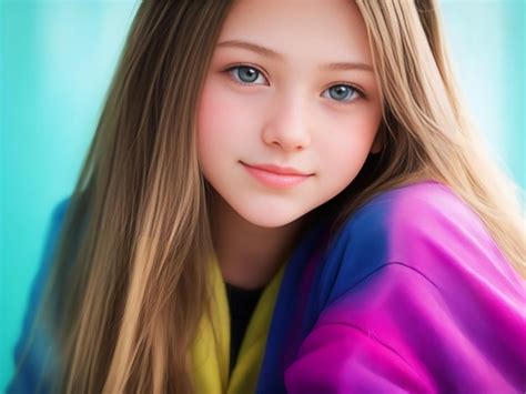 Premium Photo Beautiful Teenager Girl Portrait Ai Generated