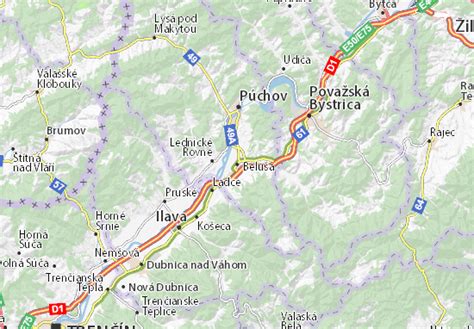MICHELIN Beluša map - ViaMichelin
