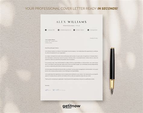 Professional Cover Letter Templates For Job Applications Customizable Resume Cover Letter