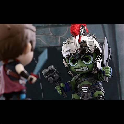 Hot Toys Thor Ragnarok Thor Valkyrie Gladiator Hulk Cosbaby S Bobble Head Collectible Set