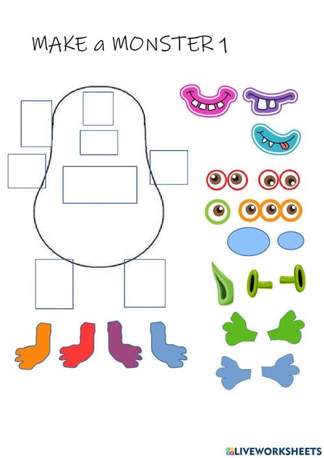 Monster Body Parts Templates