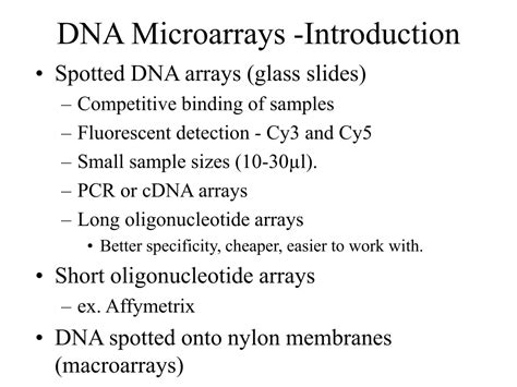 Ppt Gene Expression And Dna Microarray Techniques Overview Powerpoint