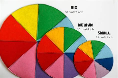 Felt 16 Color Wheel Rainbow Colors Matching Color Sorting Homeschool