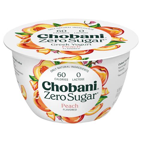 Save On Chobani Zero Sugar Non Fat Peach Greek Yogurt Cup Order Online