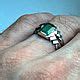 Мужское кольцо с Изумрудом 2,96ct, серебряное кольцо селтик celtic в ...