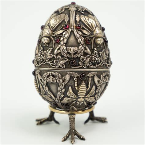 Sold At Auction Russian Silver Egg Russian Silver Russians Silver