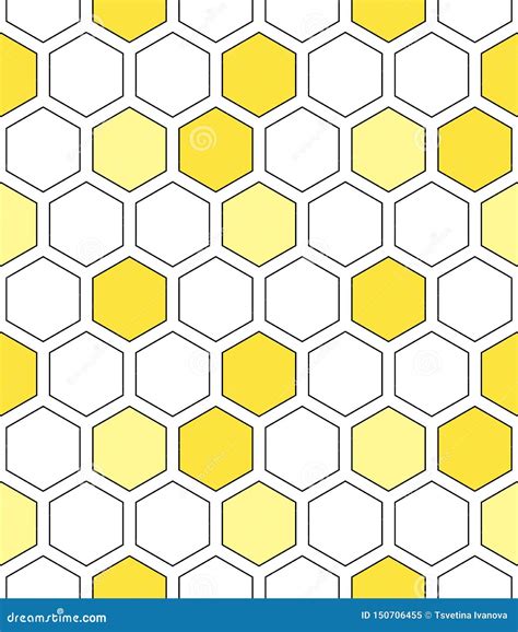 Honeycomb Grid Colorful Vector Seamless Pattern Stock Vector