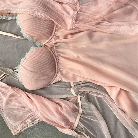 Adorable Vintage Pink Lingerie And Coverup Set In Depop