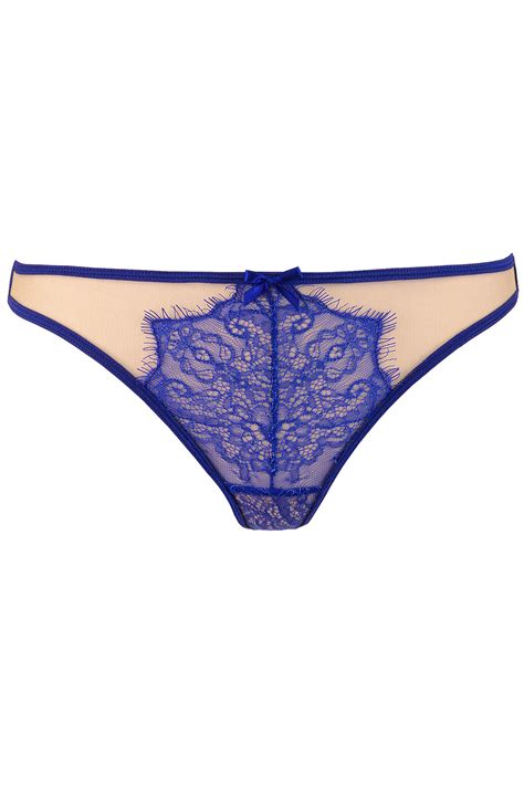 Axami Womens Sexy Lace Thong V 9618 Blue Blue