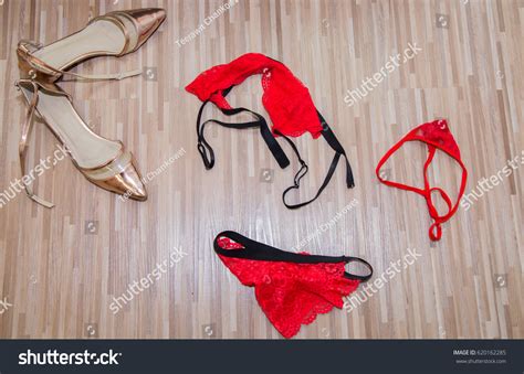 Female Shoes Underwear Lingerie On Floor Stock Photo Shutterstock
