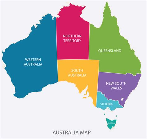 Australia Map - Guide of the World