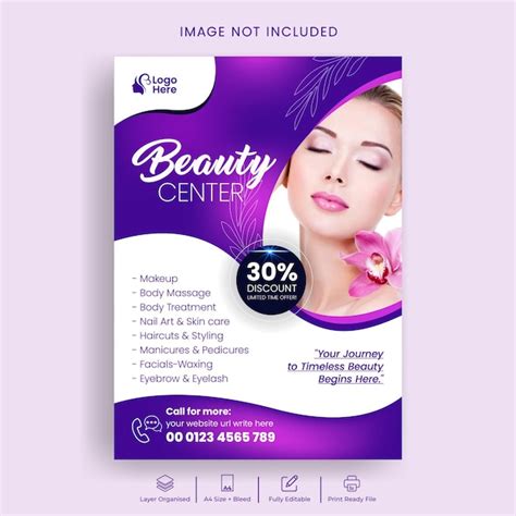 Premium Vector Beauty Spa Salon Flyer Or Poster Print Template Design