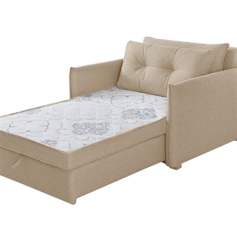 Sofá Cama Solteiro Confortável - Sofá Cama Montreal Solteiro 95cm X 90cm | MadeiraMadeira