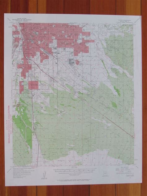 Tucson Arizona Original Vintage Usgs Topo Map Ebay