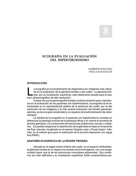 Ecograf A En La Evaluaci N Del Hipertiroidismo