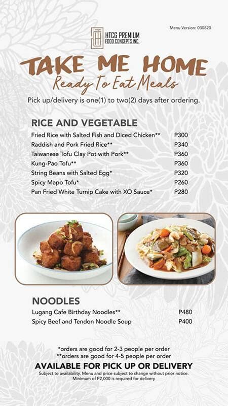 Menu At Tuan Tuan Restaurant Mandaluyong