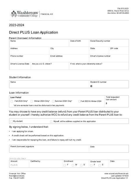 Fillable Online Federal PLUS Loan Application Form Fax Email Print