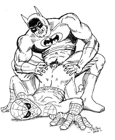 Batman Tops Spiderman By Philby Hentai Foundry