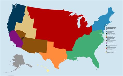 Divided States Of America R Mapchart