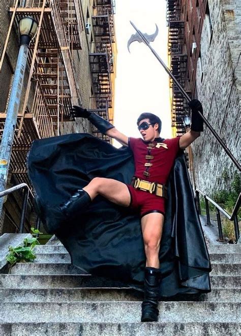 Andres Navy As Robin Cosplay Batman Robin Cosplay Superhero Cosplay Gay Costume