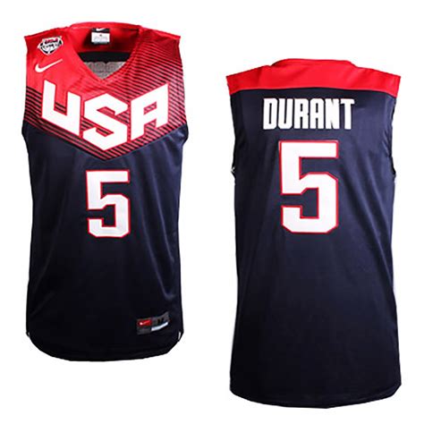 Kevin Durant 2014 Fiba World Cup Usa Team 5 Blue Stitched Jersey