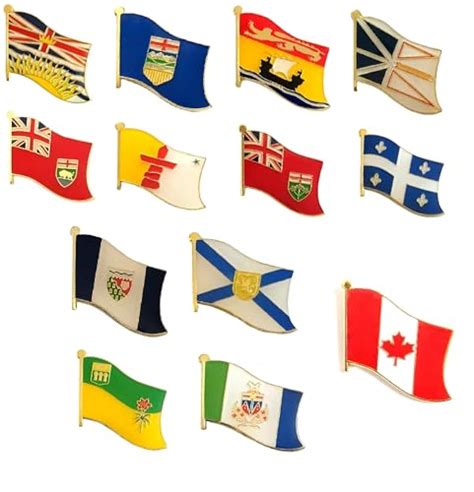 Canadian Provinces World Flag Lapel Pin Set World Flag Pins