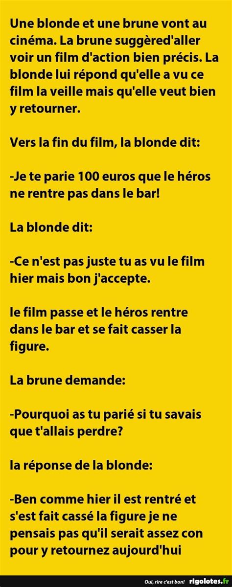 Une blonde et une brune vont au Blagues et les meilleures images drôles