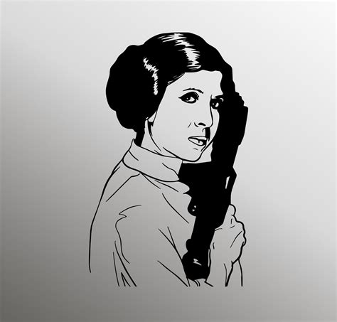 Princess Leia Svg Leia Silhouette Star War Svg Princess Etsy
