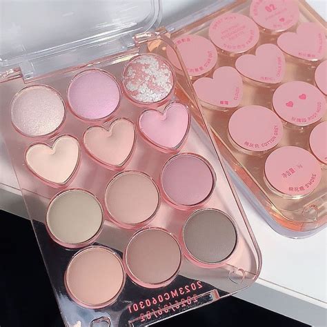 Sweetmint Color Mini Heart Shaped Eyeshadow Palette Multi Functional Nude Shades Subtle