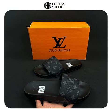 Dép quai ngang LV nam nữ dép dán LOUIS VUITTON thiết kế sang trọng đế cao su non hot trend full