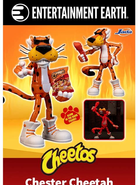 Entertainmentearth Cheetos Chester Cheetah Flamin Hot Action Figure Milled