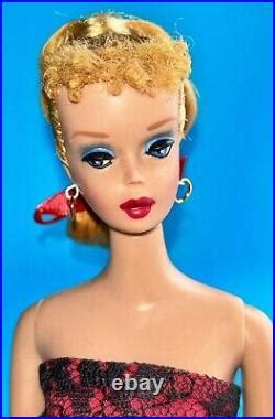 Vintage S Blonde Ponytail Barbie Doll Mattel Repaint Partial Reroot Ooak Vintage Japan