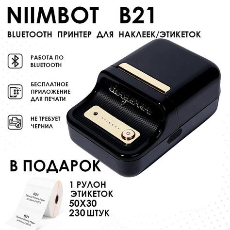 Принтер для печати этикеток / маркировка кабелей, товаров Niimbot B21 ...