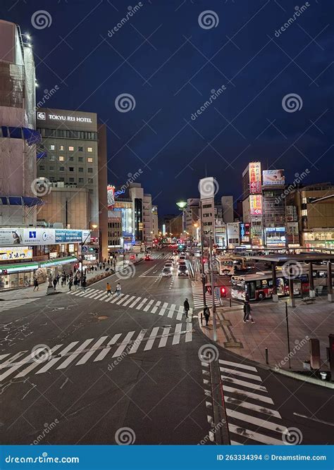 Nagano Station Nagano Prefektur Beautiful Town Editorial Stock Image
