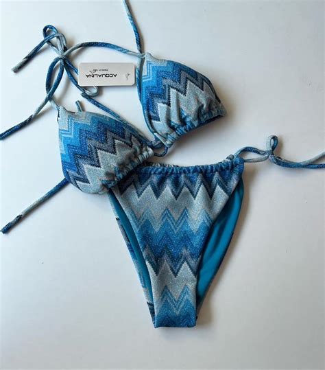Kupaći kostim Bikini cik cak plavi LOVELY