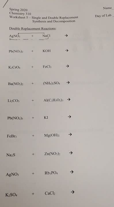 Solved Spring 2020 Chemistry 310 Worksheet 5 Single And Chegg