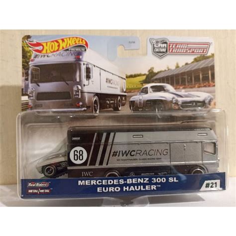 Jual Hot Wheels Premium Team Transport Mercedes Benz Sl Euro Hauler Shopee Indonesia