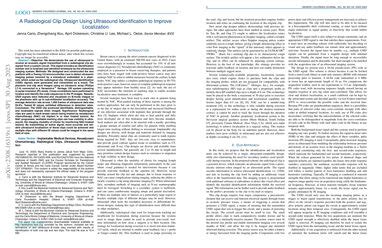 A Radiological Clip Design Using Ultrasound Identification To Improve