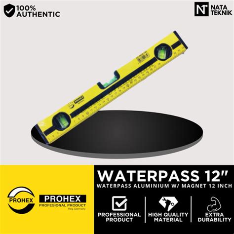 Jual Waterpass Magnet Aluminium Inch Prohex Waterpas Cm Art