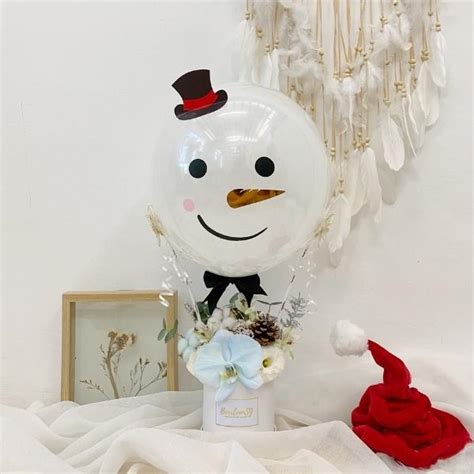 D Silly Snowman Hot Air Balloon BearloonSG