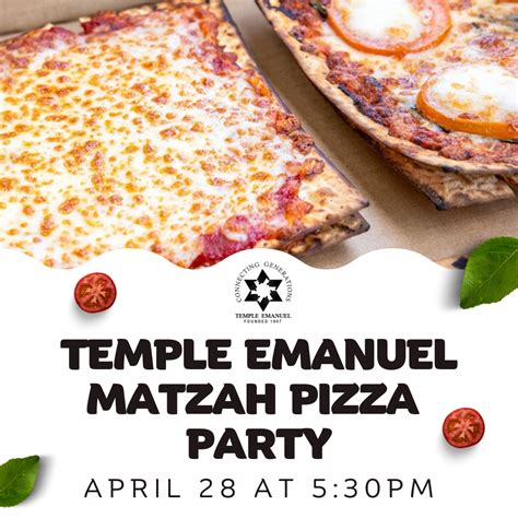 Matzah Pizza Party TE GSO Connection