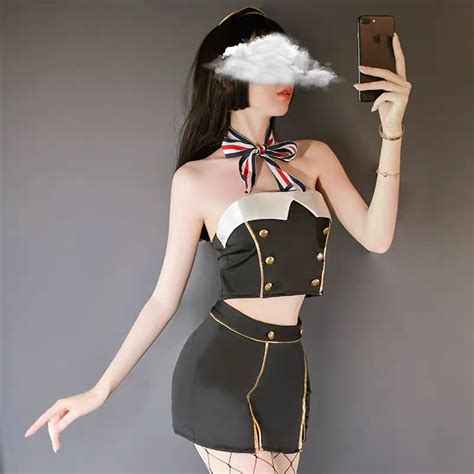 Jual Sexy Lingerie Set Cosplay Rok Mini Seragam Cosplay Pramugari Murah Seragam A Indonesia