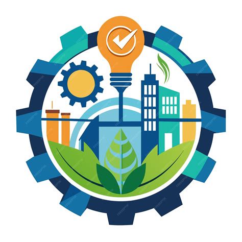 Premium Vector | A Modern Cityscape Logo Featuring Innovation Progress