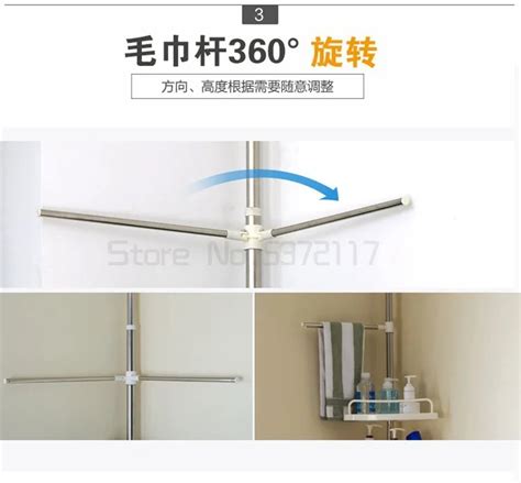 Угловая полка на телескопической трубке сборка - фото