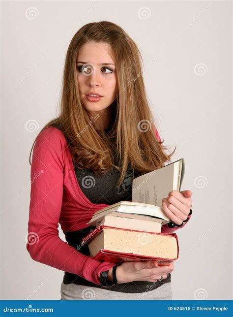Bookworm Stock Image Image Of Books Brunette Studying
